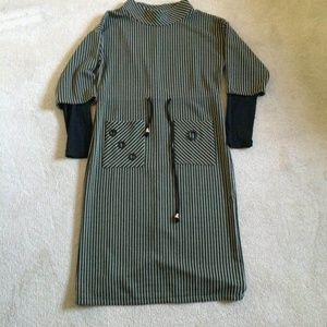 Brand new green striped dress